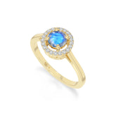 natural labradorite solitaire halo engagement rings in yellow gold vermeil